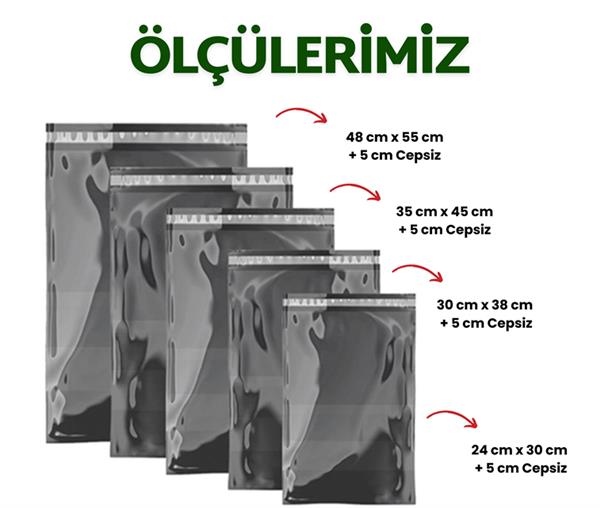 Cepsiz Şeffaf Kargo Poşeti 30x38+5 |1000 Adet| Orta Boy